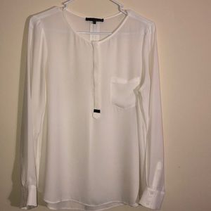 White see through blouse